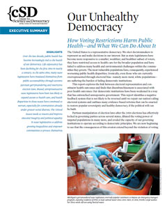 Cover of UCS report Our Unhealthy Democracy